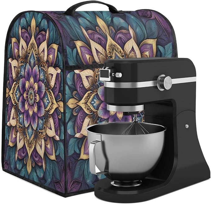 Mandala Kitchen Aid Mixer Cover Compatible Stand Mixer Dust Cover | Purple - Image 2