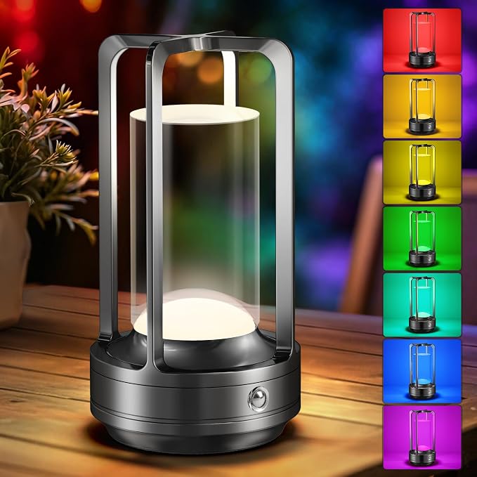Portable Table Lamp for Outdoor Indoor: Cordless Rechargeable Desk Lamp by Yunaking