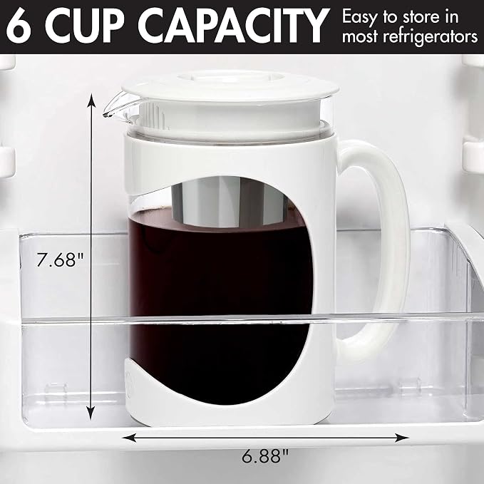 Primula Burke Deluxe Cold Brew Iced Coffee Maker, Comfort Grip Handle, Durable - Image 4