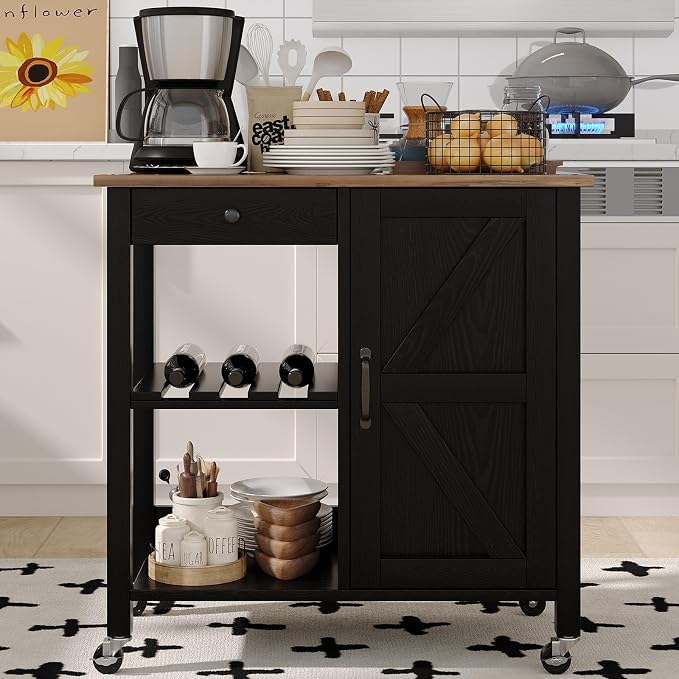 4 EVER WINNER Rolling Kitchen Island Cart - Image 5