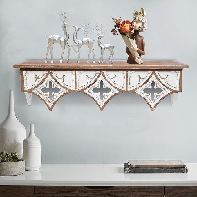 Xuthusman Floating Shelves for Wall, Vintage Wall Shelves - Image 7