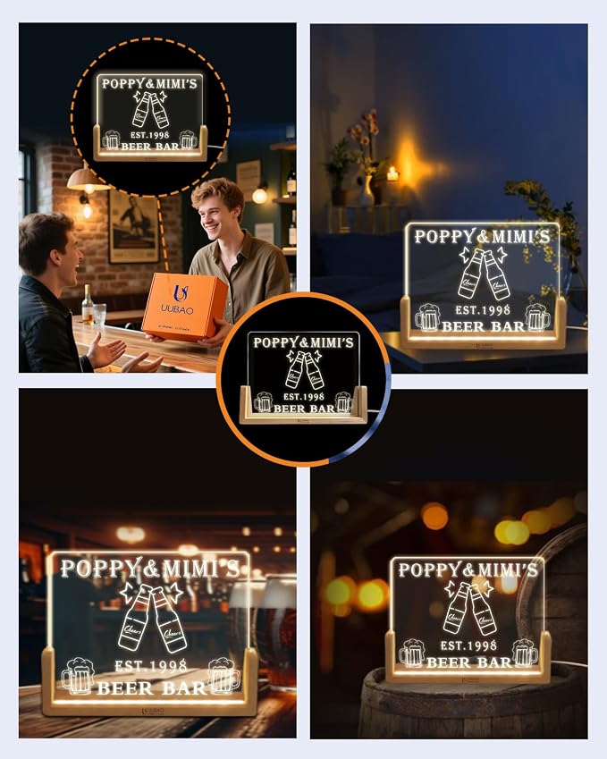 Personalized Light Up Signs for Home Bar Customized Name Bar Gifts Night Light - Image 7