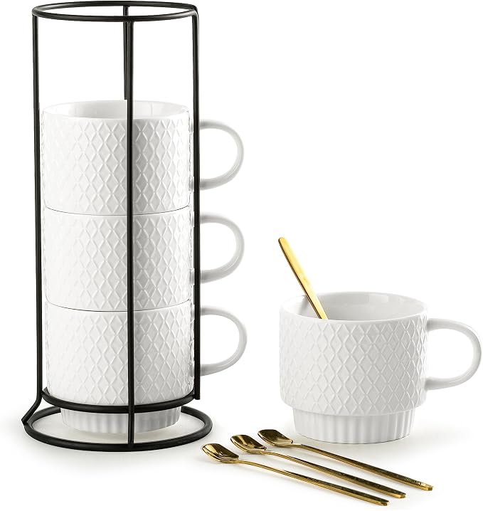 Gomakren Stackable Coffee Mugs Set by Gomakren