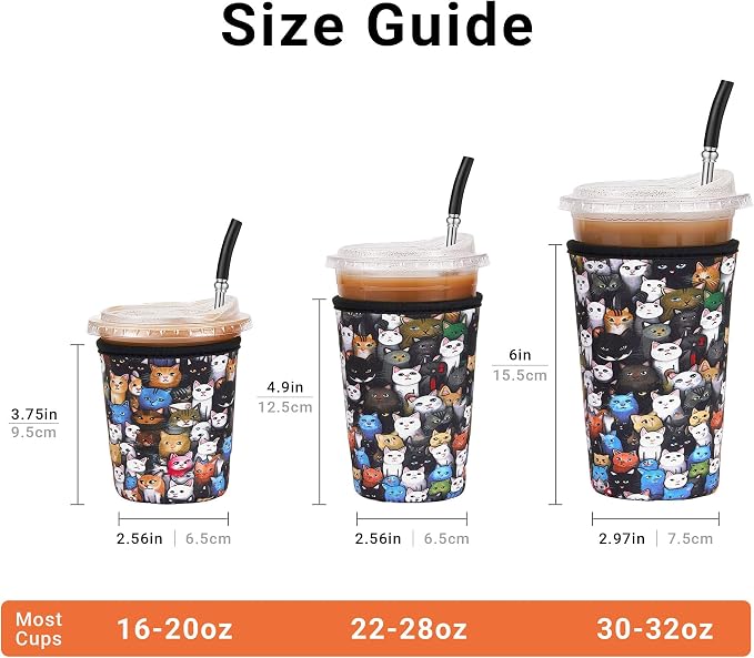 3 Pack Iced Coffee Sleeve Reusable - Image 2