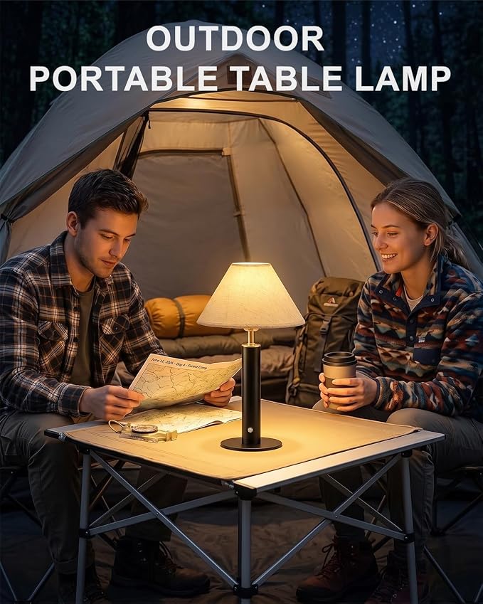 FRIDEKO Cordless Rechargeable Table Lamp, Small Nightstand Lamp, 4000mAh - Image 7