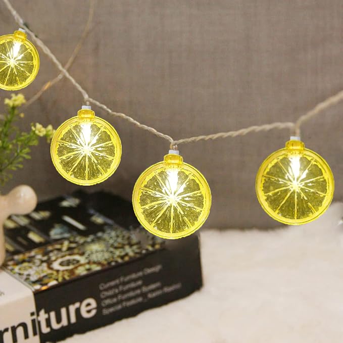 Lemon String Lights, 8.5Ft Summer Patio String Lights - Image 8