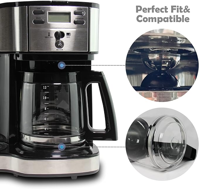 12-Cup Glass Carafe Replacement Compatible - Image 6