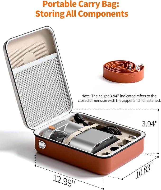 Portable Espresso Machine Carrying Bag, EVA & PU Travel Coffee Maker Bag - Image 3