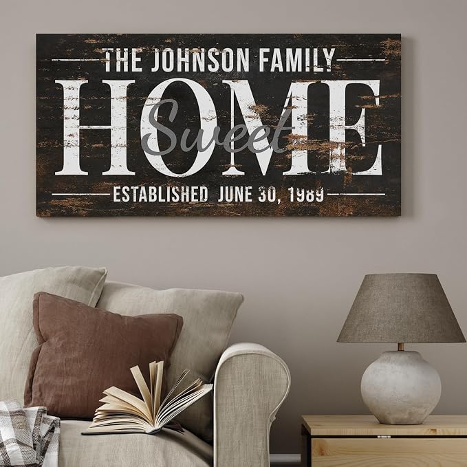 IPIC - Personalized Family Wall Art on Canvas, Custom Farmhouse Family Sign - Image 4