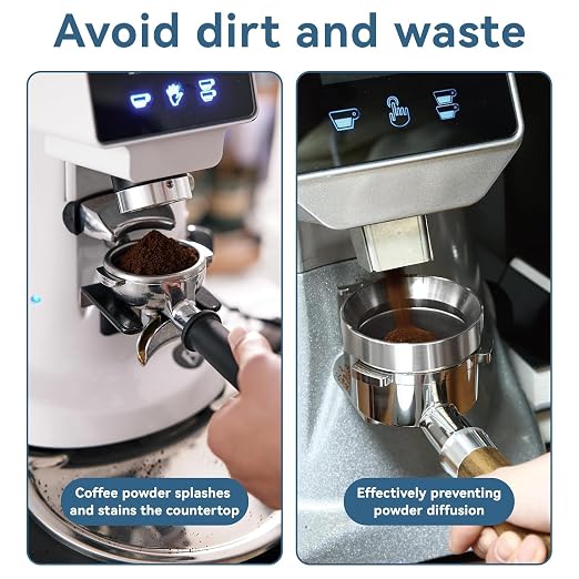 51mm Dosing Funnel, Zinc Alloy Coffee Dosing Funnel Ring, Magnetic Espresso - Image 5
