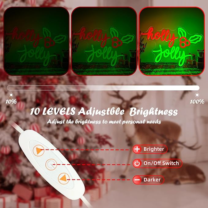 Holly Jolly Neon Sign Christmas Neon Light - Image 5