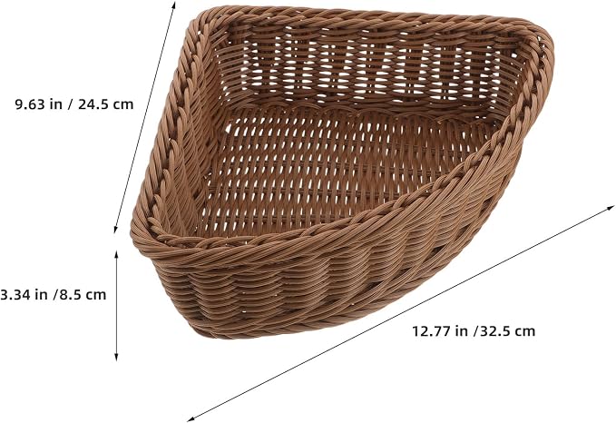 LIOOBO 2 Pcs Triangular Storage Baskets, Wedge Corner Cabinet Organizer - Image 7