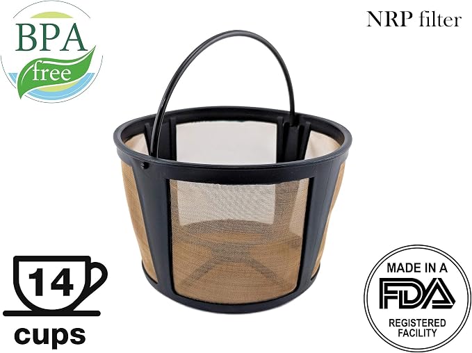 NRP Tall 14-cup Screen Basket Permanent Coffee Filter Replacement - Image 2