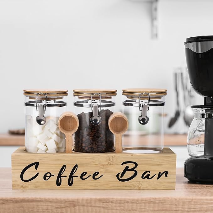 3 x 54 oz Glass Coffee Bean Storage Container - Image 6