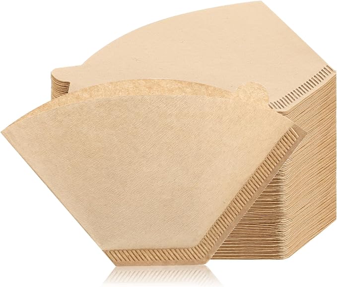 Coffee Filters #4, Unbleached Natural Coffee Filters 8-12 Cup, Disposable by Prudiut