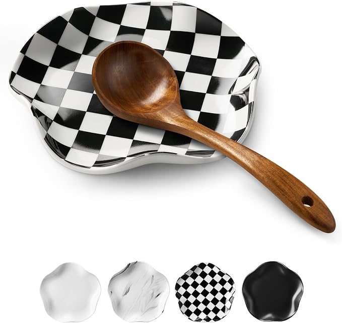 ABRUTY Spoon Rest for Stove Top, Ceramic Spoon Holder for Counter, Modern by ABRUTY