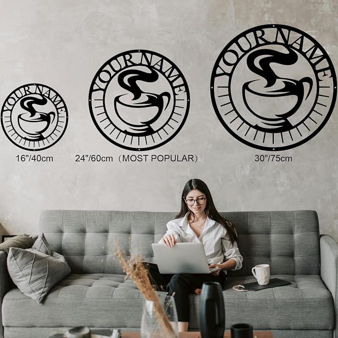 Custom Coffee Bar Metal Name Sign, Soldier House Wall Art, Personalized Lover - Image 6