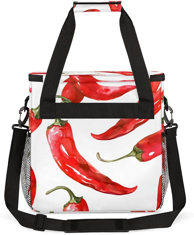Chilli Pepper Coffee Maker Carring Bag, Large Insulated Storage Organizer Case - Image 5