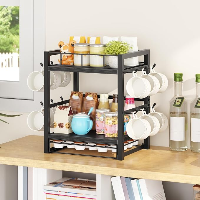HOOBRO Coffee Mug Cup Holder, Tree Bar Station Organizer - Image 3