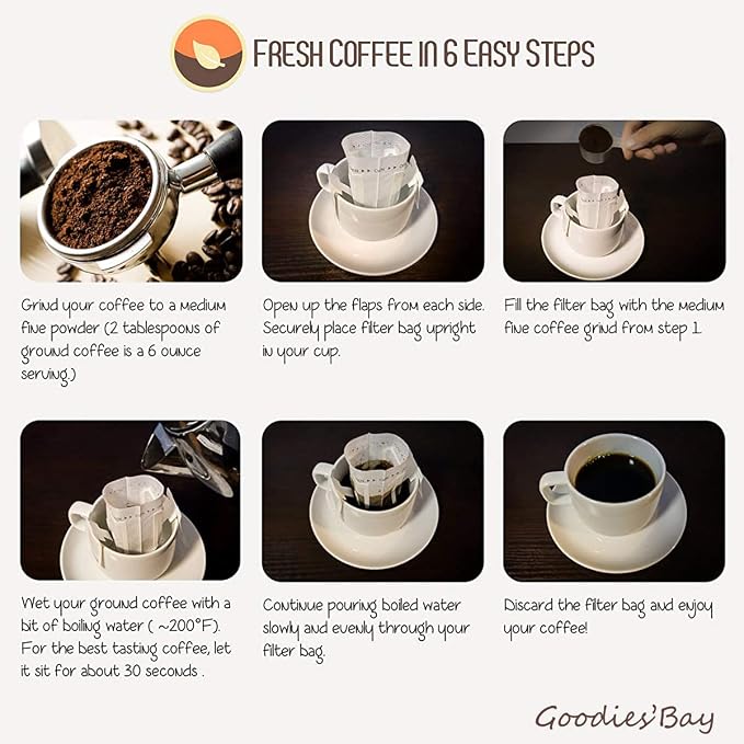 100 Pcs Premium Coffee Filter Paper Bags Disposable Single Serve Drip Coffee - Image 3