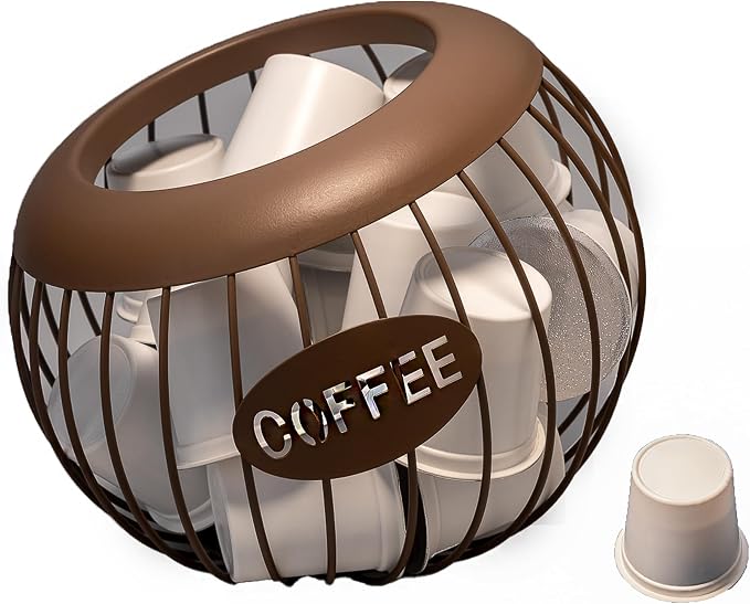 Brown Coffee Pod Holder Basket Compatible - Image 9