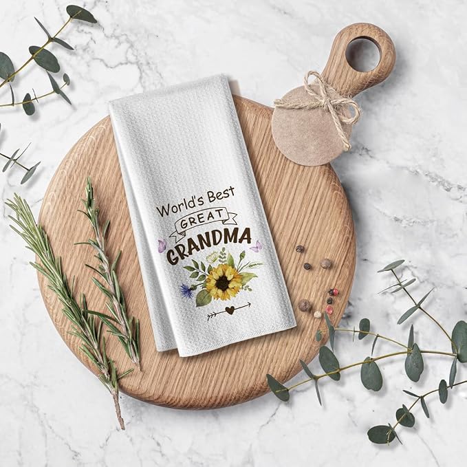 Great Grandma Kitchen Towels-Funny Joked Hand Dish Kitchen DéCor, Absorbent Tea - Image 6