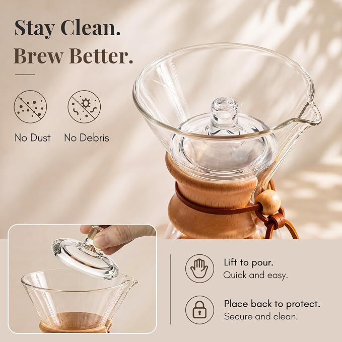 2 Pcs Glass Coffee Pot Lid Compatible - Image 4