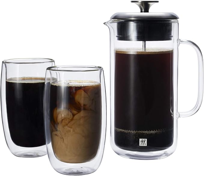 ZWILLING Sorrento Double Wall French Press and Latte Glass - Image 2