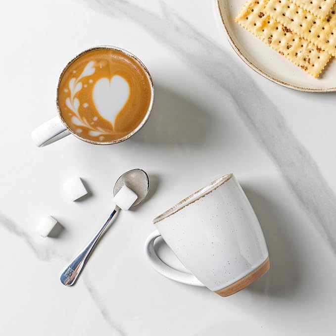AmorArc 12oz Ceramic Coffee Mugs set of 6, Stylish Coffee Mugs - Image 2