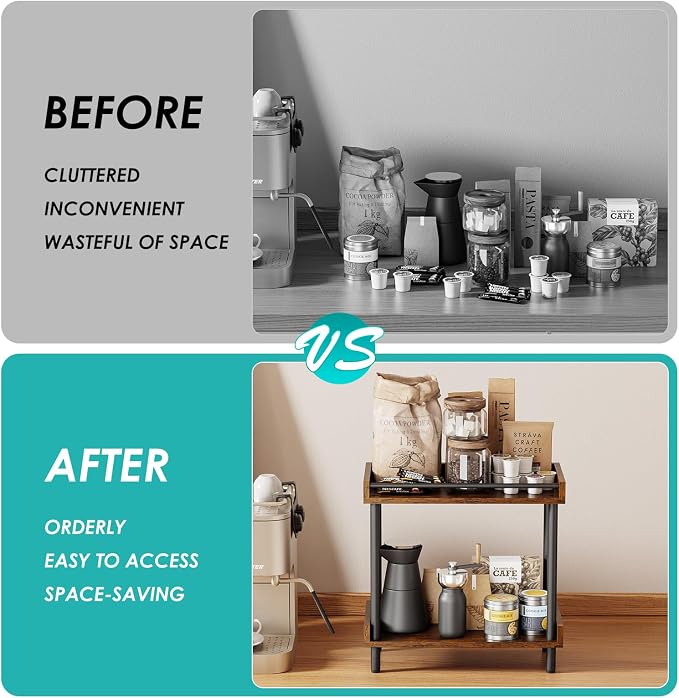 Coffee Bar Organizer and Kitchen Countertop Shelf - Image 8
