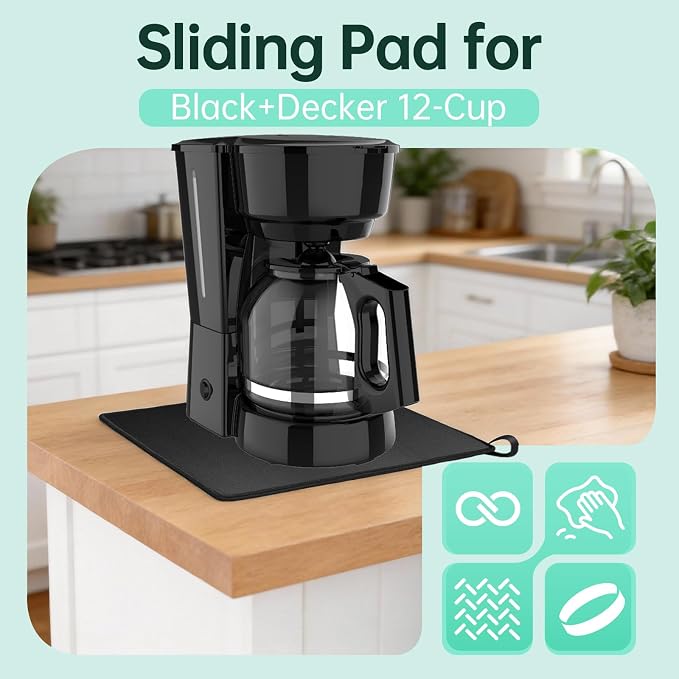 Sliding Pad for BLACK+DECKER 12-Cup Coffee Maker- Smooth Glide - Image 3