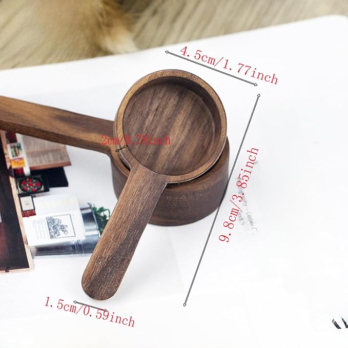 2PCS Wooden Coffee Scoops for Ground Coffee | Multi-Function Measuring Spoons - Image 3