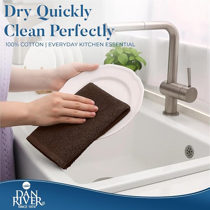 DAN RIVER Kitchen Bar Mops, 16 by 19 Inches, 100% Cotton Super Absorbent - Image 4