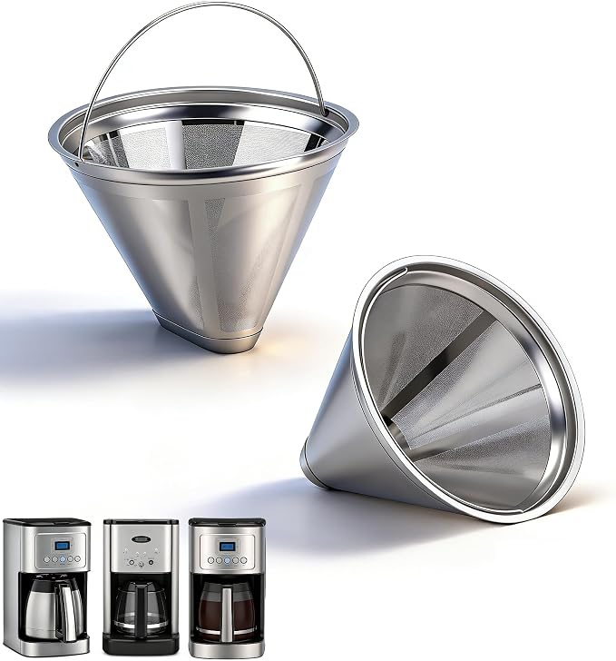 Permanent Stainless Steel Cone Filter, Coffee Filter- Fits Cuisinart Coffee by Unknown