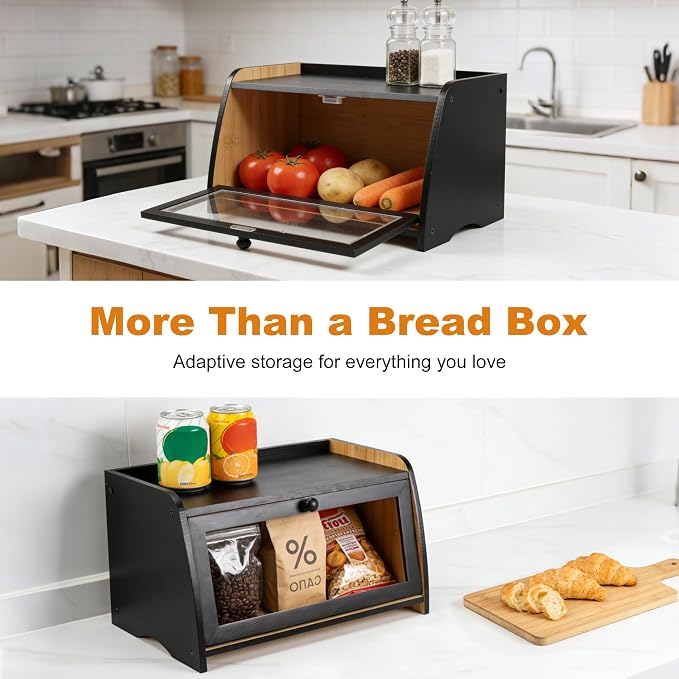 Bamboo Bread Box for Kitchen Counter - Image 7
