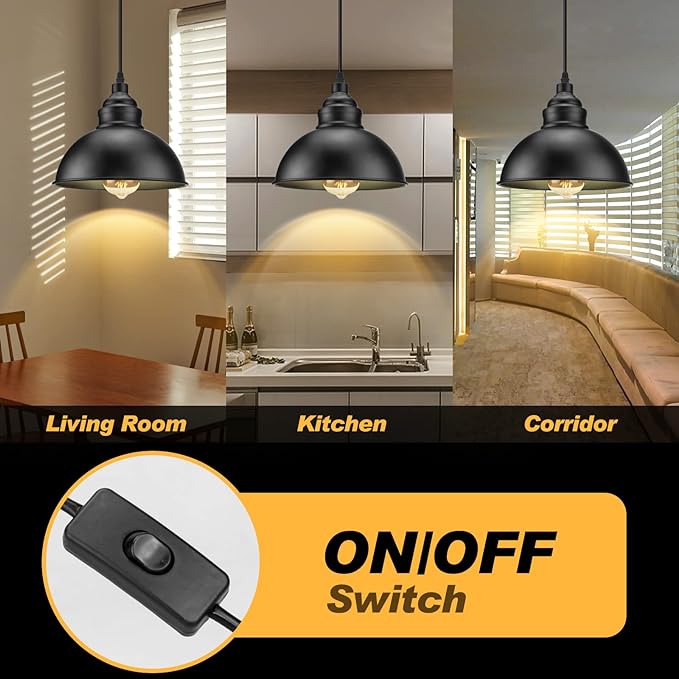 Plug in Pendant Light, 15FT Hanging Lights - Image 3