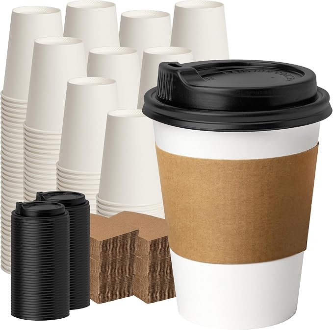 YEEHAW 12 oz 500 pack Disposable Paper Coffee Cups by YEEHAW