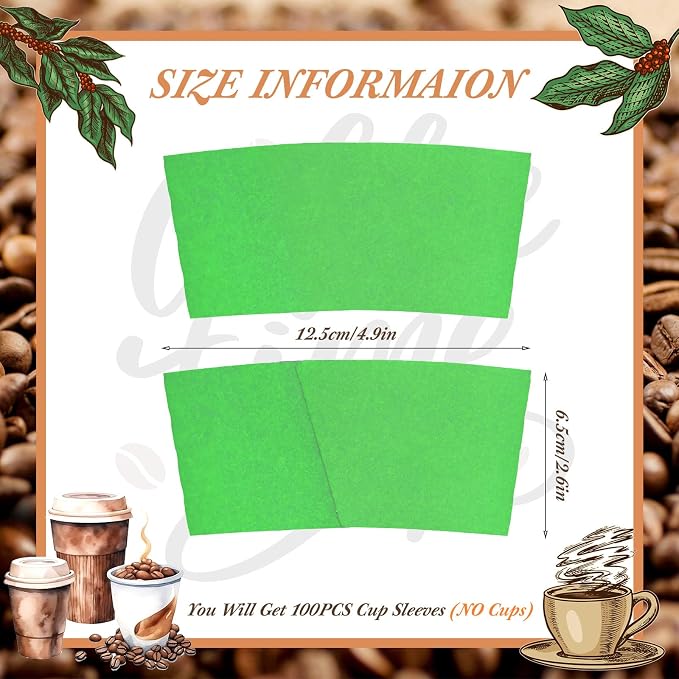 Disposable Coffee Cup Sleeves Corrugated Kraft Paper Coffee Cup Sleeves Holder - Image 2