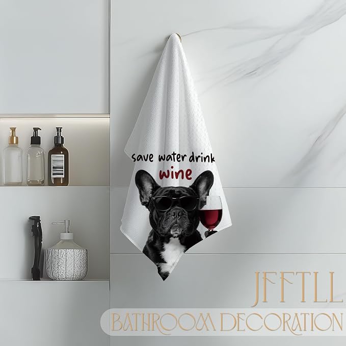 Funny French Bulldog Kitchen Towels, Frenchie Gifts - Image 4