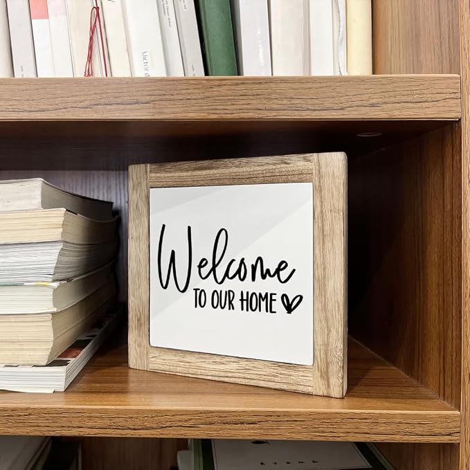 Welcome Sign, Wooden Box Signs for Home Decor, Freestanding Welcome Decor Sign - Image 5