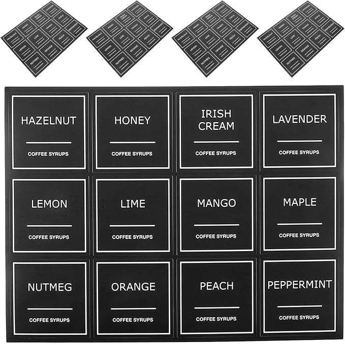 Generic 5 Sets Coffee Syrup Labels by Unknown