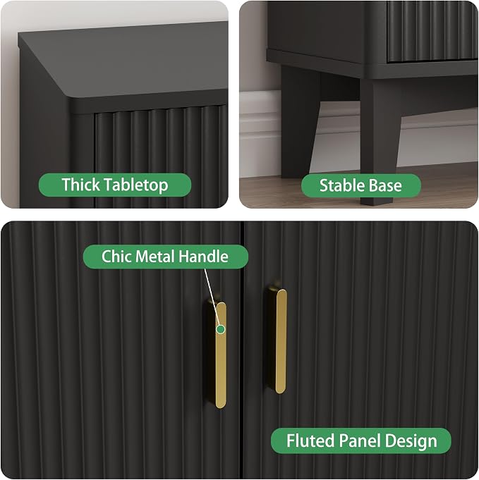 Xixini Fluted Buffet Sideboard Cabinet - Image 6