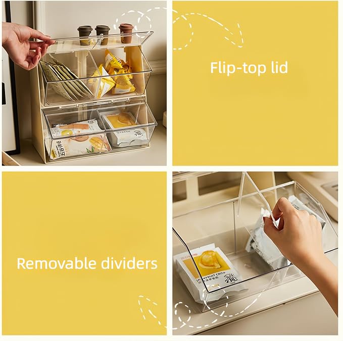 Bokelai Creamer Holder Plastic Tea Bag Organizer - Image 8