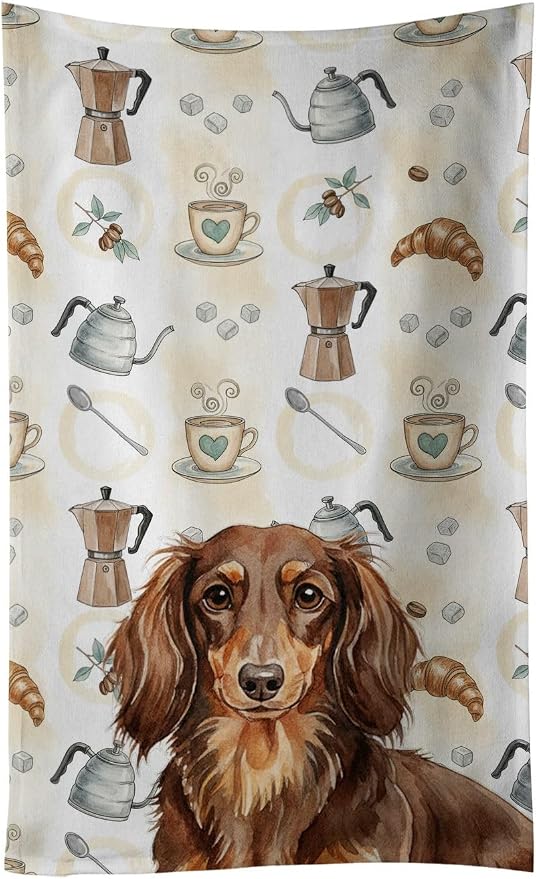 Caroline's Treasures Longhaired Chocolate and Tan Dachshund Coffee Bar Kitchen by CarolinesTreasures