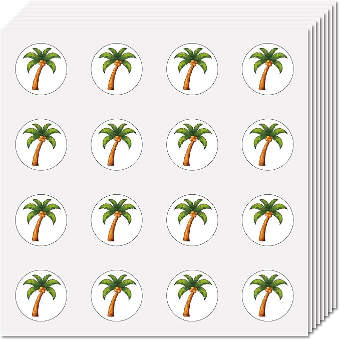 CREATCABIN 128Pcs Coconut Tree Stickers by CREATCABIN