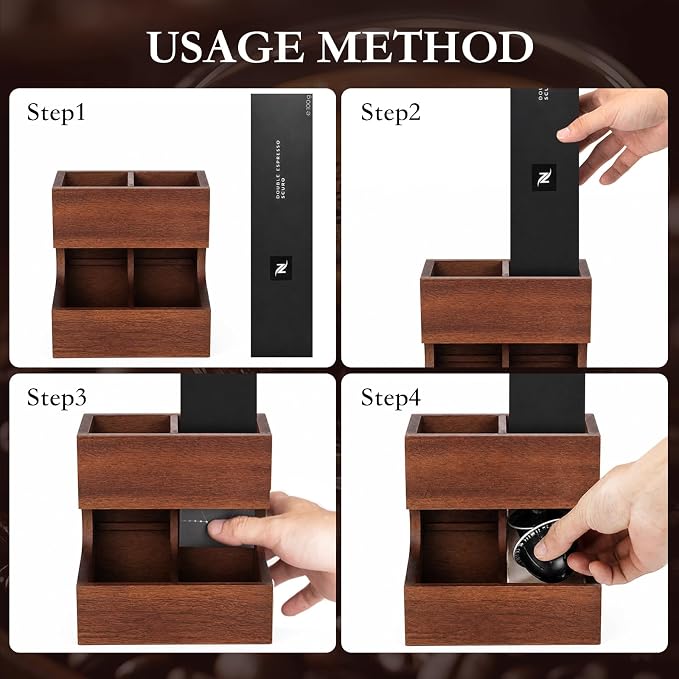 Wood Pod Dispenser Designed for Nespresso Vertuo Capsules, Freestanding - Image 5
