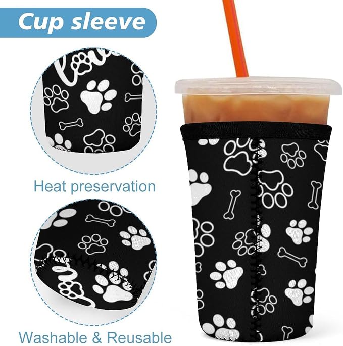 Paw Print Coffee Cup Sleeves - Image 4