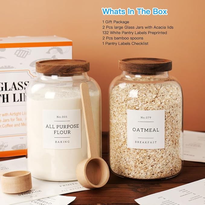 CZSZYGHBAO 2 PCS Large Glass Jar - Image 5
