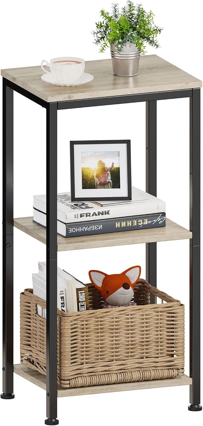 3 -Tier End Table, Tall Nightstand by Lifenite