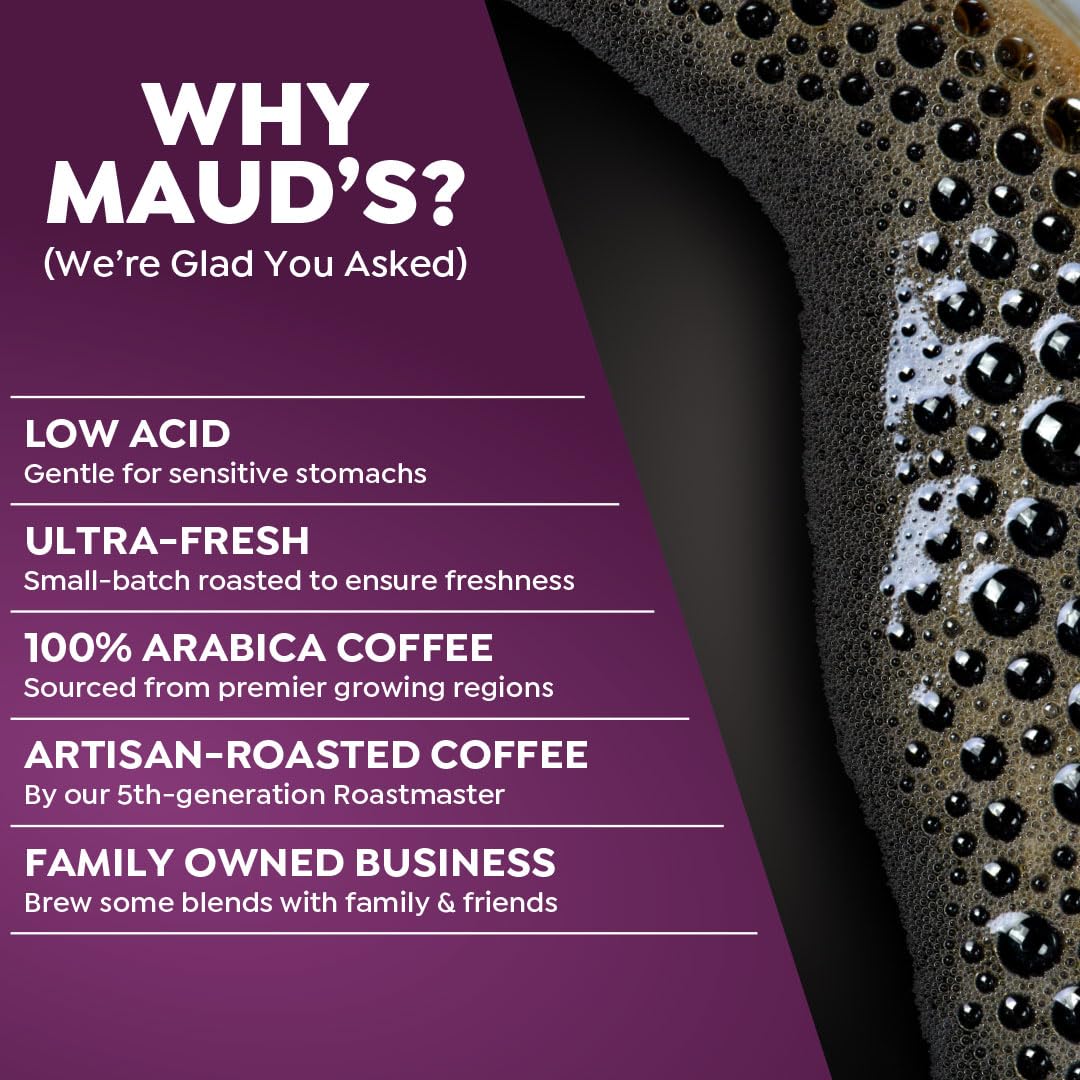 Maud's Flavored Decaf Coffee Pods Variety Pack, 80 ct,14 Assorted Roasts & Flavors, Decaf Medium Roast Coffee in Recyclable Single Serve Pods - 100% Arabica Coffee, Compatible with Keurig K Cups Maker